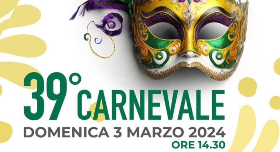 39° carnevale domenica 3 marzo 2024 ore 14.30